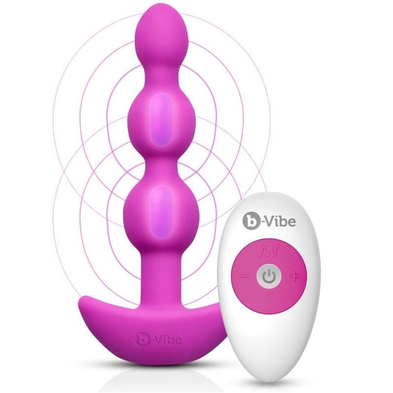 B-Vibe- Margele Anale Triplet Fuchsia