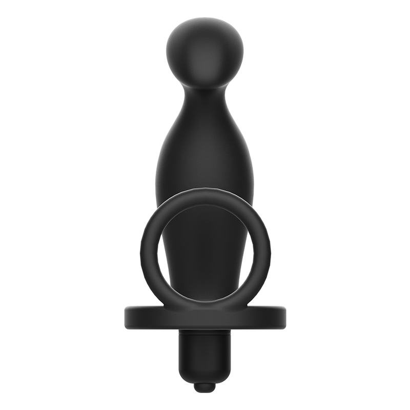 Addicted Toys-Dop Anal Cu Inel Negru Din Silicon 12 Cm