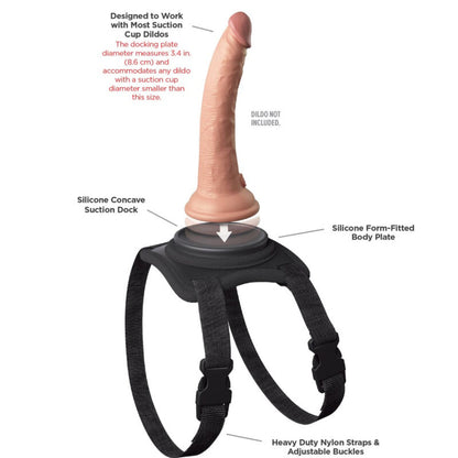 Pipedreams - Belt Strap Harness For Body Lap With Patented Push-and-Play System