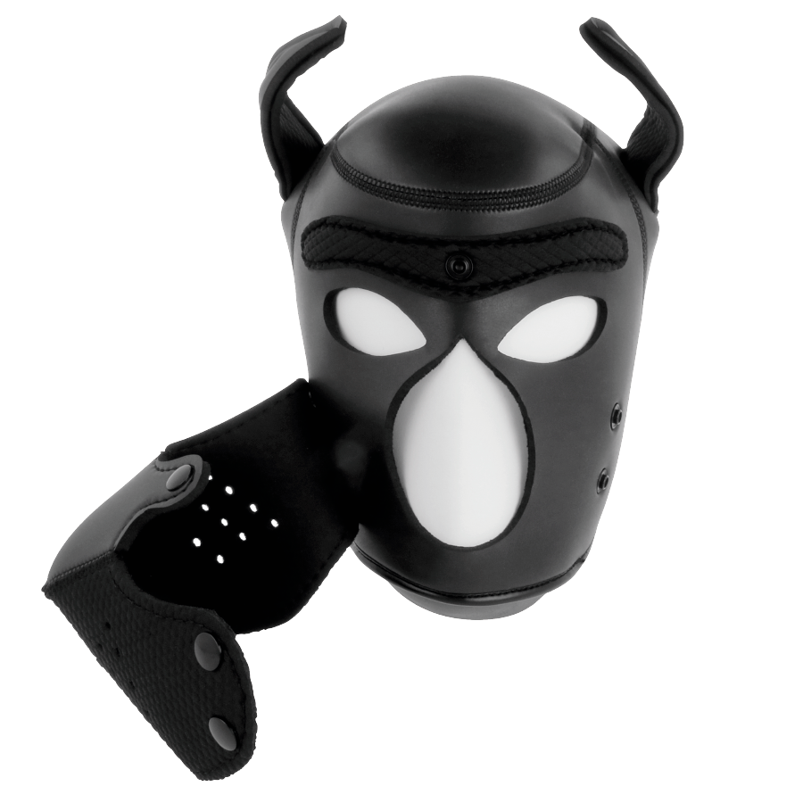 Darkness Bondage - Neoprene Dog Mask with Detachable Muzzle, Size: 56-58.5cm, Lightweight and Comfortable