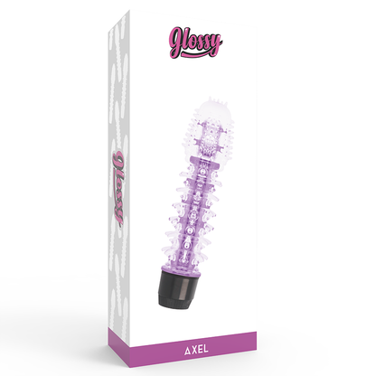 Glossy - Axel Vibrator Lilac, TPE Vibrator with Ergonomic Shape, Powerful Vibrations, 14 cm