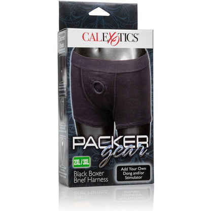 California Exotics - Packer Gear Black Boxer Harness, Wide Support Belt, Comfortable and Easy to Use, Water Resistant