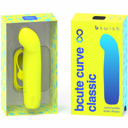 B Swish-  Bcute Curve Infinit Clasic Vibrator Reîncărcabil Din Silicon Clasic Galben Citrice