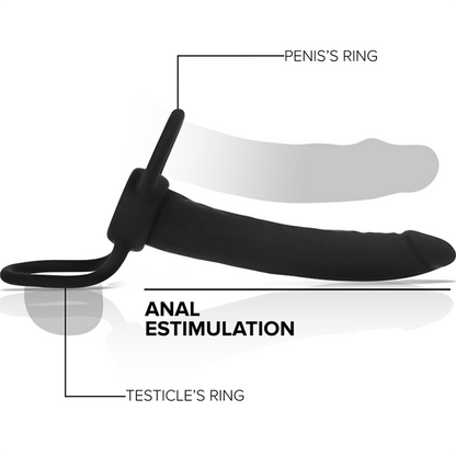 Mythology Fantasy Dildo- Dildo Anal Cobi Onyx Cu Inel Pentru Penis Și Testicule Silicon 13 Cm