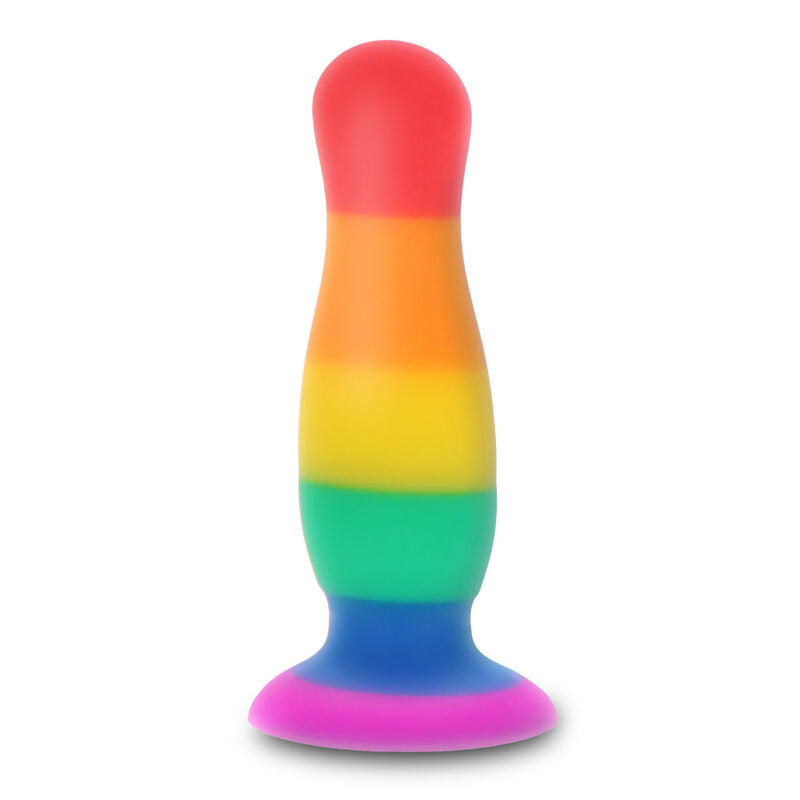 Pride - LGBT Flag Fun Stuffer Anal Plug, Total Length 11cm, Body Safe Silicone, Rainbow Design