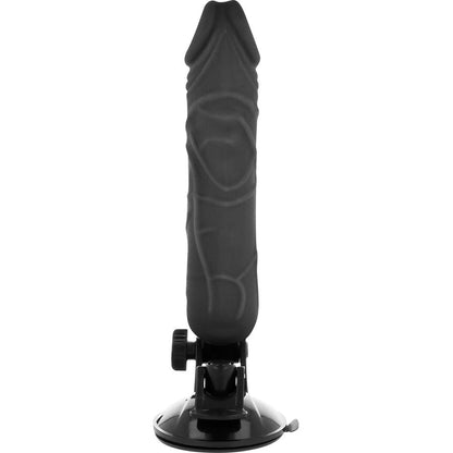 Basecock - Realistic Vibrator With Remote Control Black 20cm, 12 Vibration Modes, Silky TPE Material, Free Falatos