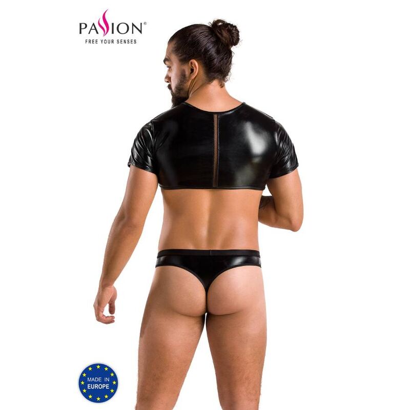 Passion Men - Set Peter Black L/XL, Material: 75% Polyester, 15% Polyamide, 10% Elastane, Made in the EU, Oeko-Tex Certified, Underwear from the European Union