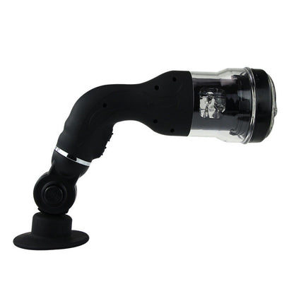 Baile For Him - 5V Rotation Lover For Him with Stand and Detachable Texture, 5-Function Reversible Rotation Vibrator and Multi-Angle Suction Base, Black