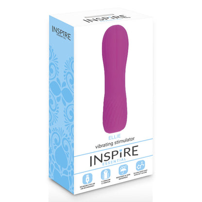 Essential Inspiration - Ellie Purple, Flexible Rechargeable Vibrator, 12 Vibration Functions, Water Resistant, Hypoallergenic Silicone, Vibration Pattern Memory