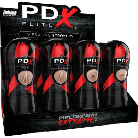 Pdx Elite-  Set Stroker 12 Unități; 6X Vagin, 3X Anus, 3X Gură