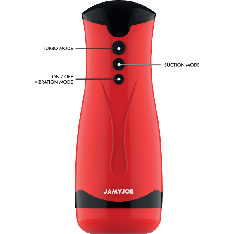 Jamyjob Dameron - Masturbator With Suction, Vibration, and Turbo Mode, Rechargeable, Waterproof