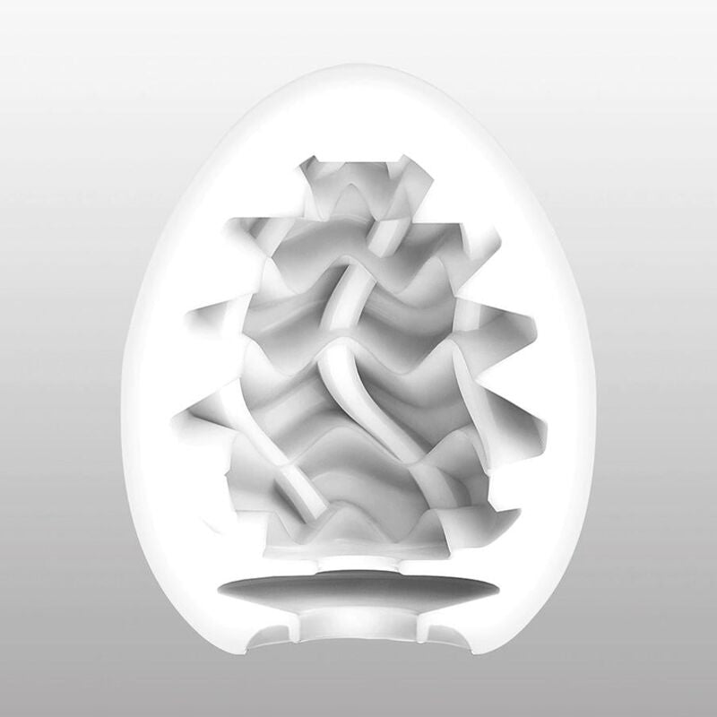 Tenga - Tenga Wavy II Egg Stroker, Super Stretchy Material, Single Use, Size: 49 x 49 x 61 mm