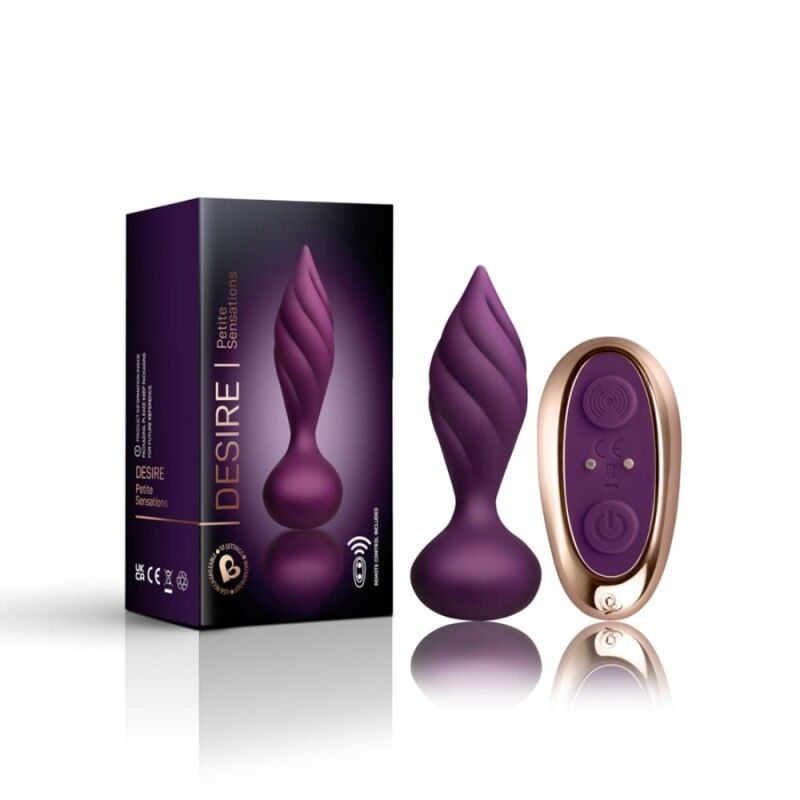 Rocks-Off - Desire Anal Stimulator with Remote Control and 10 Vibration Levels Lilac