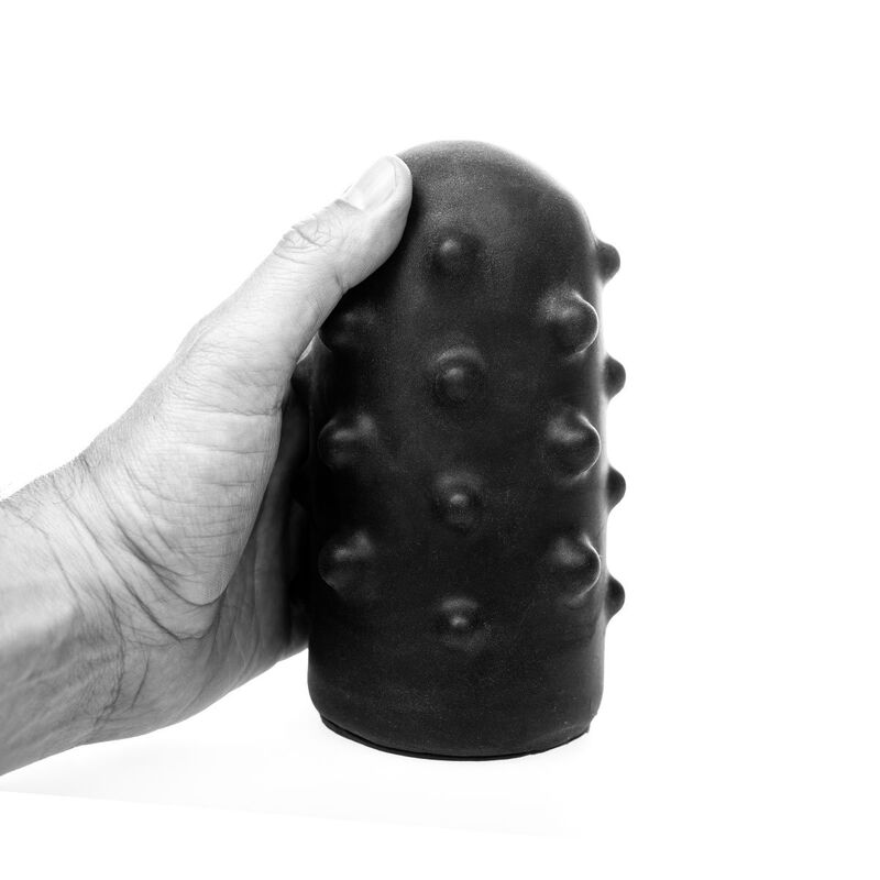 All Black - Bumpy Masturbator, Toy with Unique Texture for Pleasant Stimulation, 17 cm