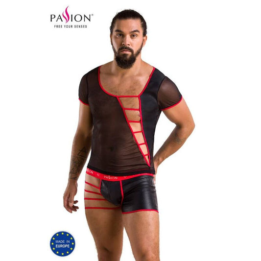 Passion Men - Set Mark Black S/M, Material: 60% Polyurethane, 40% Polyester, Made in Poland, Oeko-Tex Certified, European Union Underwear