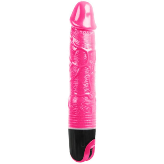 Baile Vibrators - Pink Glitter Dildo, Powerful Multispeed Vibrations, Material: TPR, Batteries: 2AA, Measurements: See Picture, Recommended with Lubricant