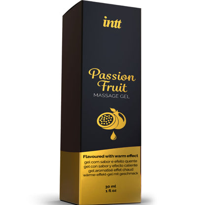 Intt Massage & Oral Sex-  Gel De Masaj Cu Aromă De Fructul Pasiunii Cu Efect Termic