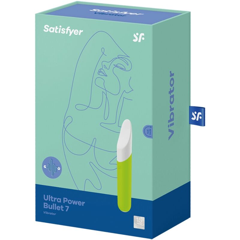 Satisfyer Vibrator Ultra Power Bullet 7 - Powerful Vibrations, Medical Silicone, Green