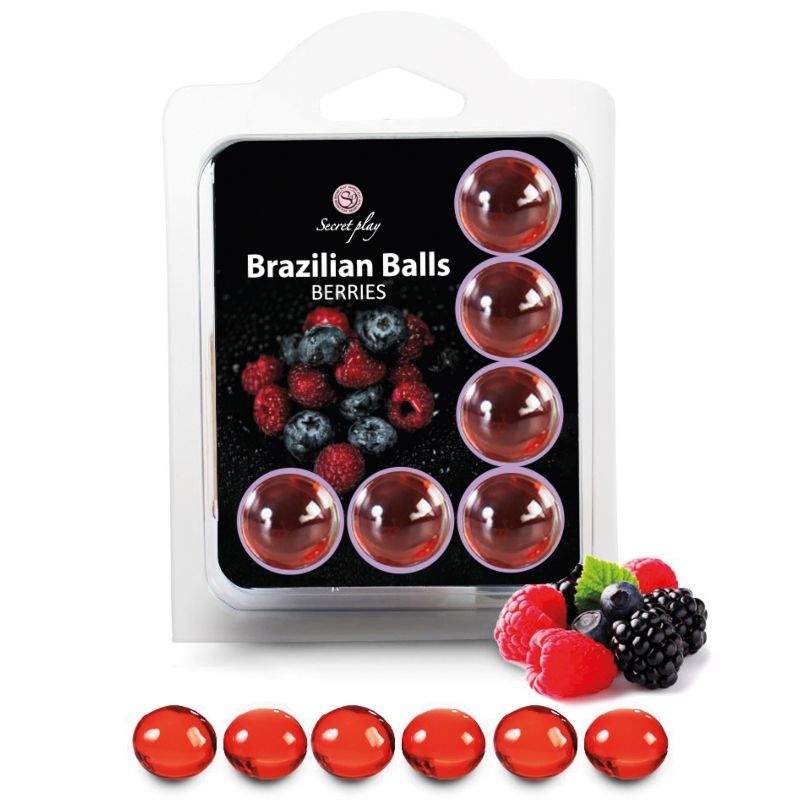 Secretplay - Set of 6 Brazilian Balls Berry Flavor for Sensual Games