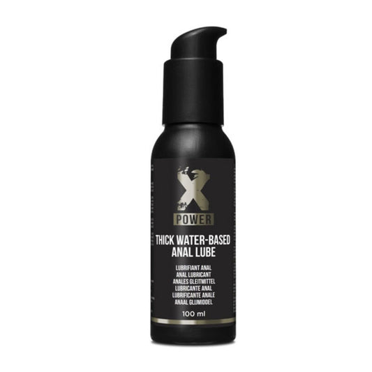 Xpower Water Based Thick Anal Lubricant 100ml - Slippery Texture for Pleasant Sodomy, PH Neutral, Vegan, Easy to Apply