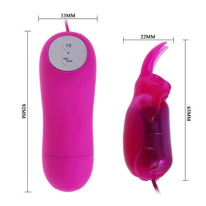 Baile Stimulating - Purple Secret Rabbit Vibrator with 12 Speeds, Totally Aquatic, Made of ABS/TPR Silicone