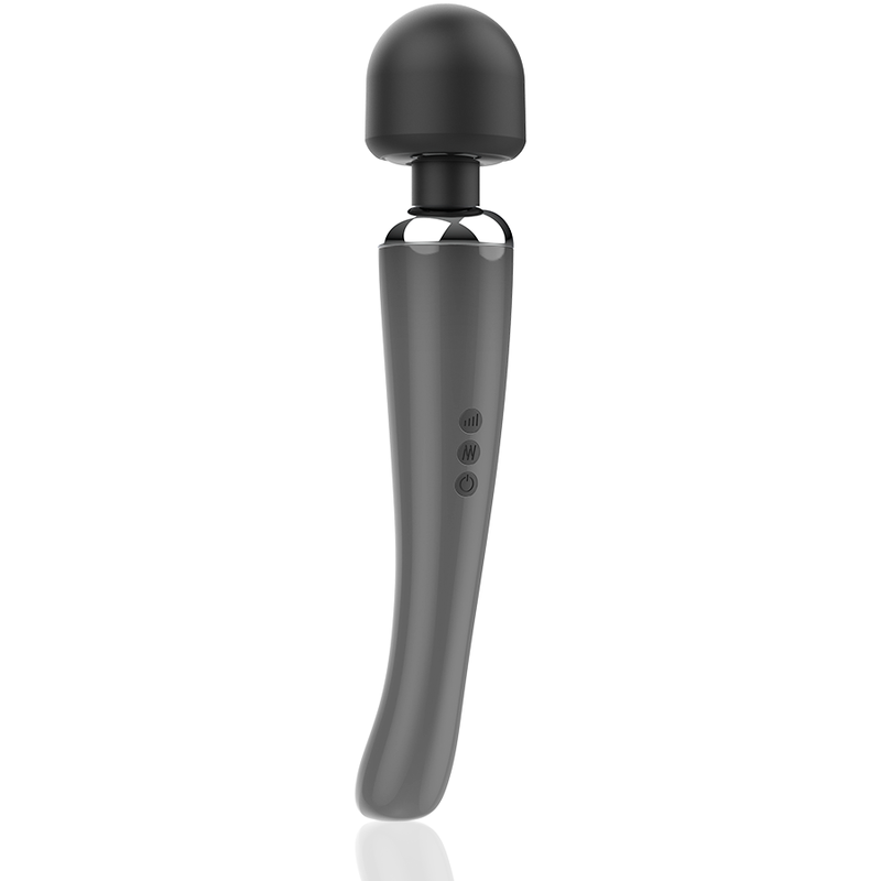 Naomi Wand - Powerful Rechargeable Massager, 8 Vibration Intensities, 20 Vibration Patterns, Soft Silicone, Anthracite Gray