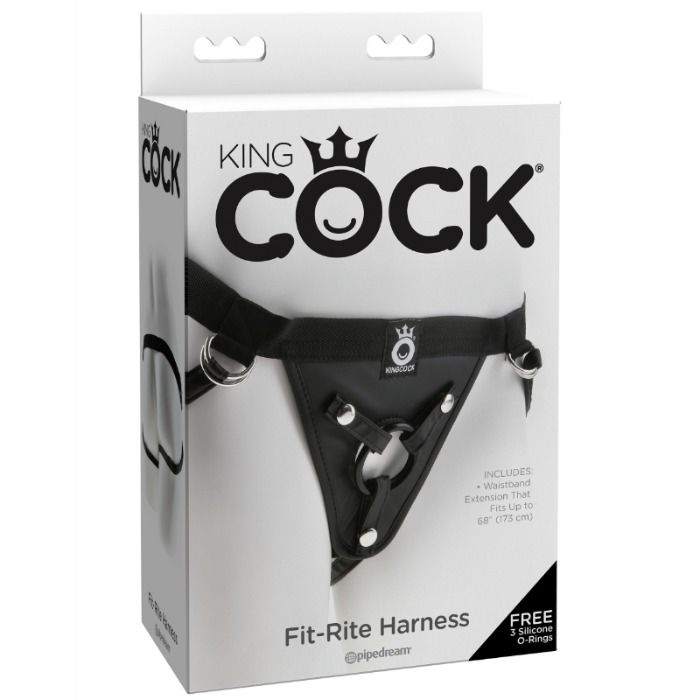 King Cock - Strap-On Harness with Realistic Details and Suction Cup