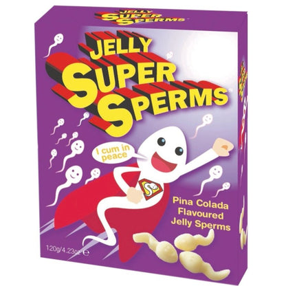 Spencer &amp; Fleetwood - Super Sperm Jelly Gums, Sperm Shape, Pina Colada Flavor 120g