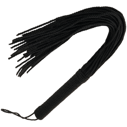 Darkness Sensations - Elegant Black Bondage Whip with 50cm Handle