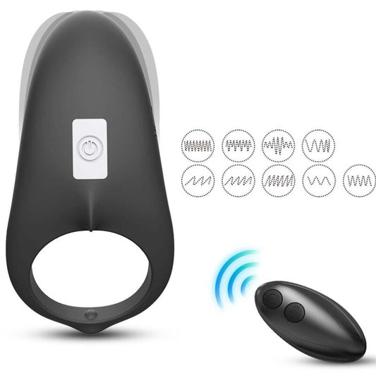 Armony For Him- Inel Vibrator Rechin Pentru Cupluri Telecomandă Negru