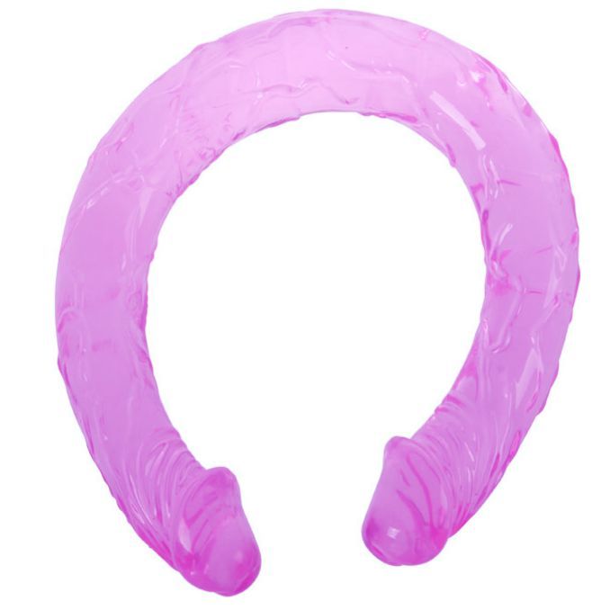 Baile Anal - Flexible Double Dildo Lilac, 44.5 cm Length, for Vaginal and Anal Penetration