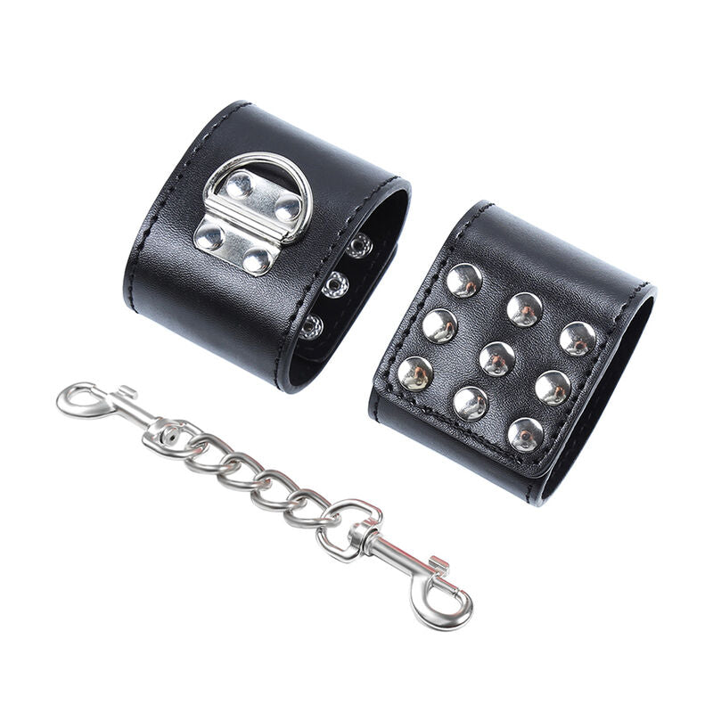 Ohmama Fetish - Metal Ratchet Ankle Cuffs, Composition: PVC and Metal (85% PVC, 15% Iron), Adjustable, Body Safe, One Size