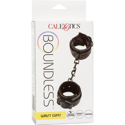 California Exotics - Boundless - Fully Adjustable BDSM Wrist Cuffs with Pivoting Design and Vegan Leather Lining