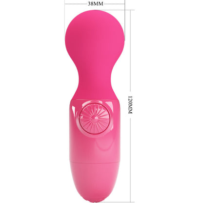 Pretty Love - Small Cute Magenta Mini Stick, Small Size Vibrators, Material: Silicone, USB Rechargeable, Color: Magenta