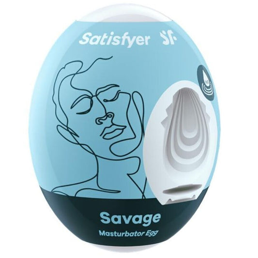 Satisfyer Eggs - EGGCITED Wild Egg Masturbator, Hydro-Active Material, Pleasant Textures, Flexible