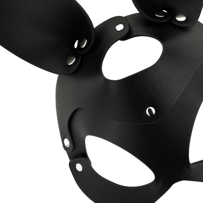 Coquette Accessories - Vegan Leather Mask With Rabbit Ears