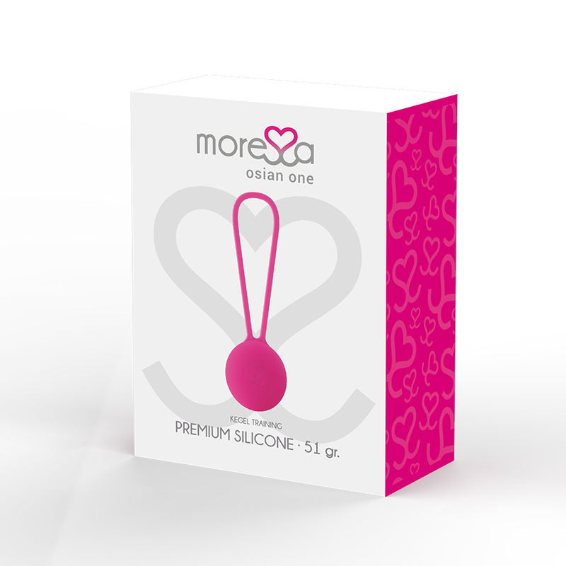 Moressa Osian One - Premium Pink Silicone Kegel Balls, Weight 51g, Recommended by Midwives and Gynecologists, 2 Year Warranty