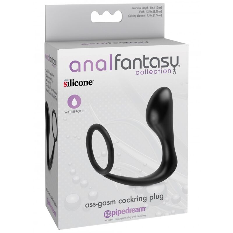 Anal Fantasy Series - Ass-Gasm Cockring Silicone Anal Plug