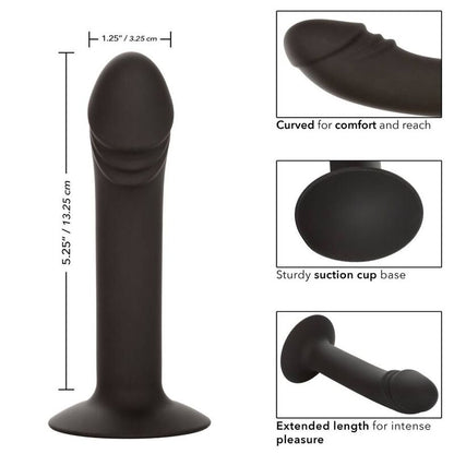 California Exotics - Silicone Curved Anal Probe with Suction Cup, Body Safe Material