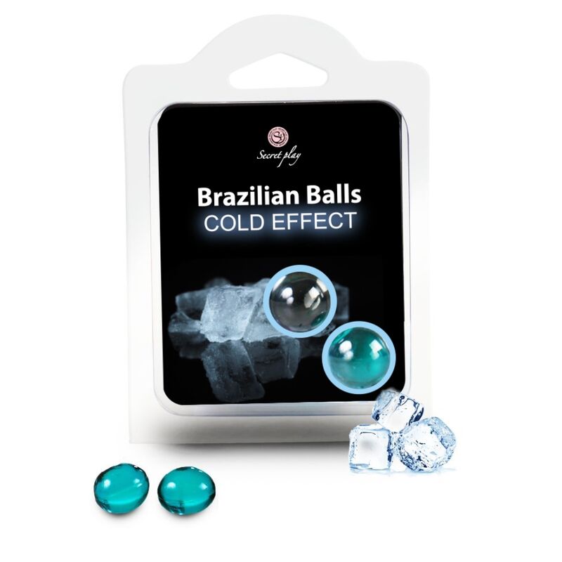 Secretplay Cosmetic - Cold Effect Brazilian Balls 2 Units, Water Base, Oil, Delicious Flavor