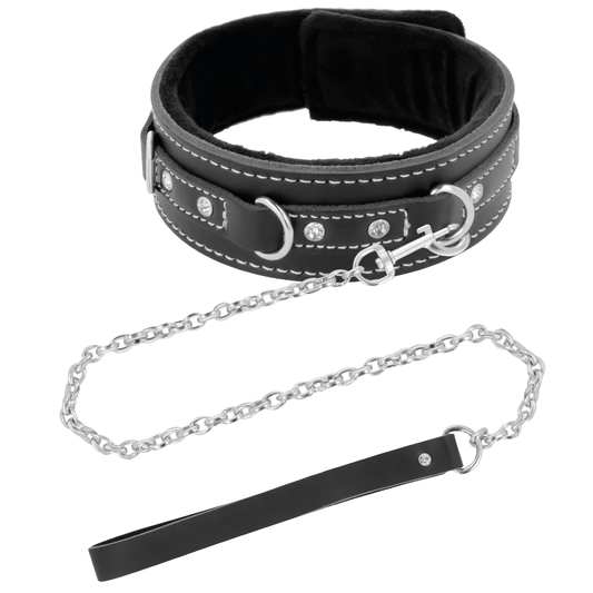 Darkness Bondage - High Quality Leather BDSM Leash Necklace