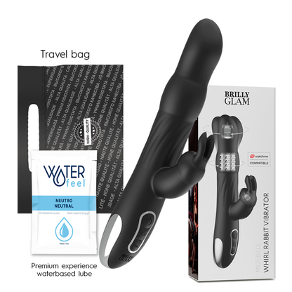 Brilly Glam - Moebius Rabbit Vibrator Rotator, 10 Vibration Modes, 4 Rotation Speeds, Compatible With Watchme Wireless Technology