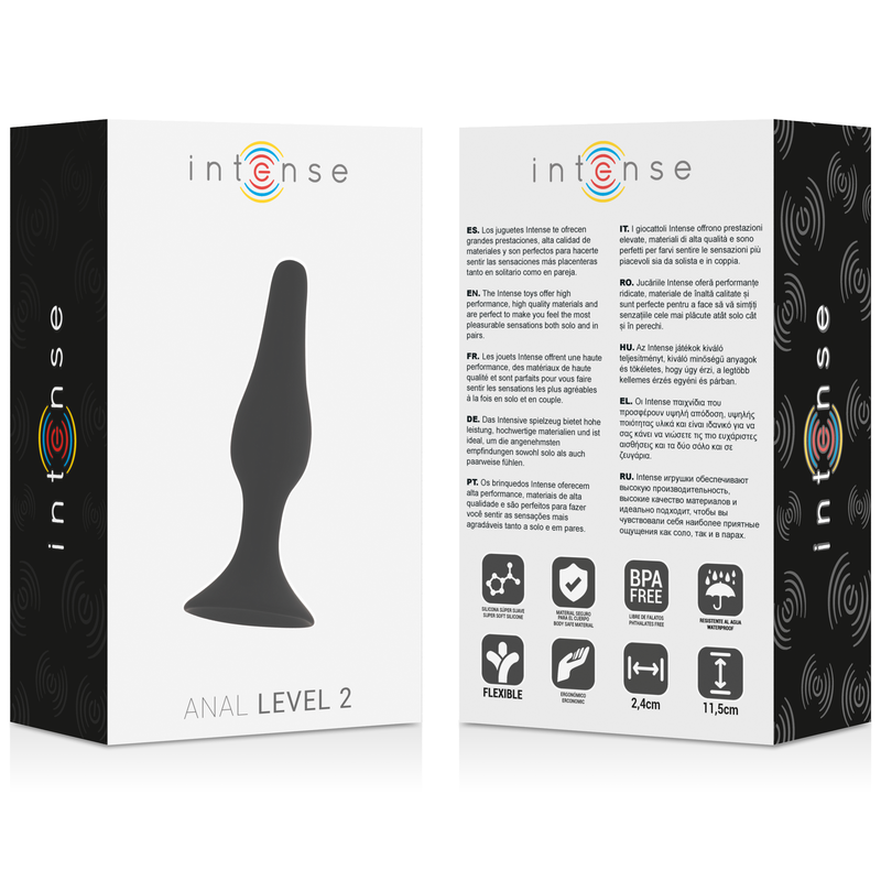 Intense Anal Toys-Intens Anal Nivel 2 11.5Cm Negru