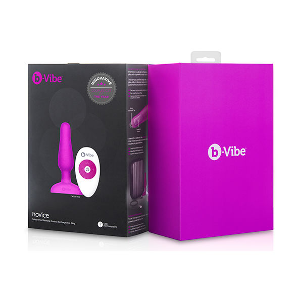 B-Vibe - Novice Anal Plug with Remote Control, Vibration and Anal Play, Premium Silicone, Water Resistant