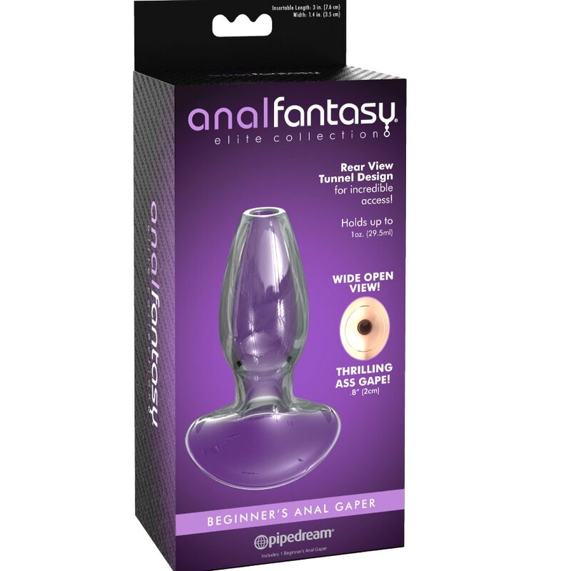 Anal Fantasy Elite Collection-  Anal Gaper Dilatator Pentru Începători De Sticlă Dimensiune S