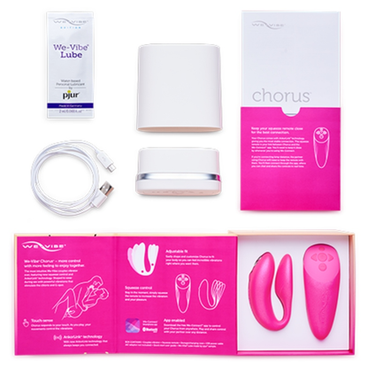 We-Vibe Chorus - Remote Control Couples Vibrator, Adjustable Adjustment, Powerful Vibrations, Waterproof - Pink