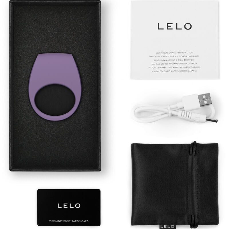 LELO - Ring Vibrator Torô 3 Purple Dusk, App Control, Soft Silicone, 8 Vibration Modes