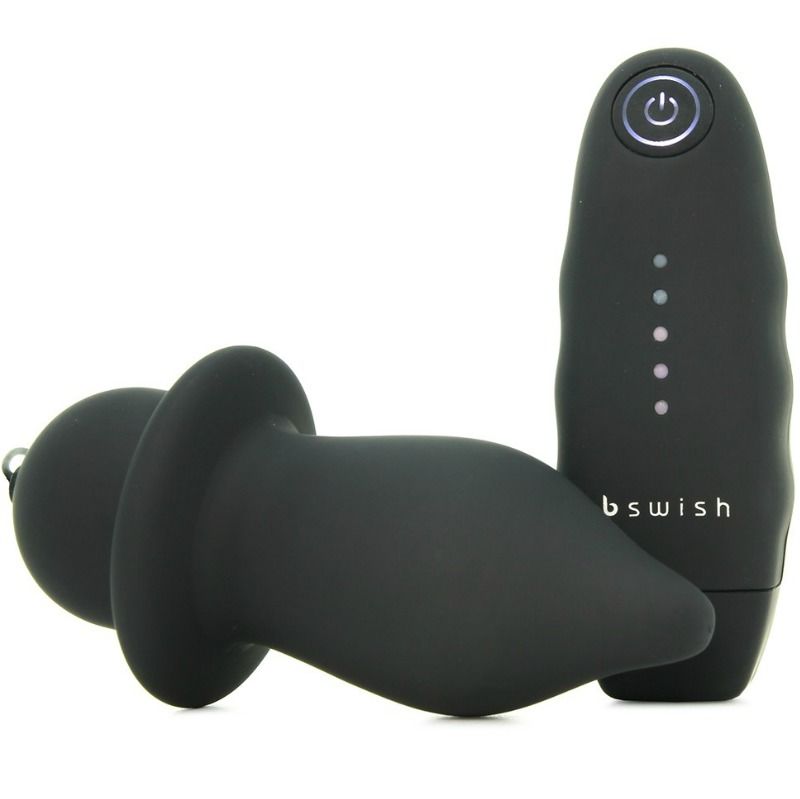 B Swish - Bfilled Classic Vibrator Black - Wireless Massage Plug With Remote Control