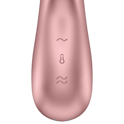 Satisfyer Hot Lover Vibrator with App Control, Heating Function, Body-Friendly Silicone, Pink-Beige