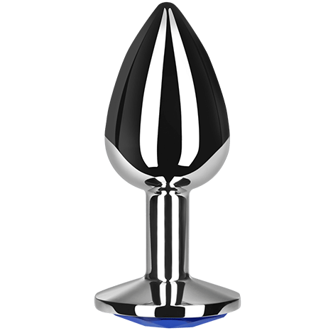 Secretplay Toys - Conical Blue Metal Butt Plug S, Made of Ultra-smooth Aluminum, Nickel Free, 49g, 3.30cm Diameter, 5cm Insertion Length